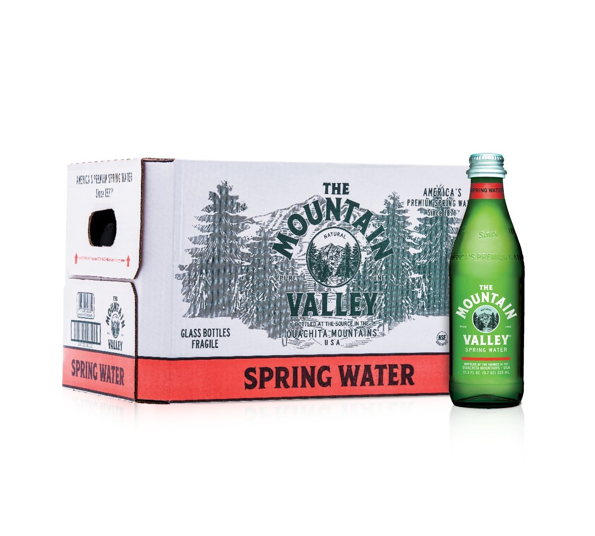 Mt. Valley Sparkling Water 33.8 OZ Glass 12/Case | Imperial Dade