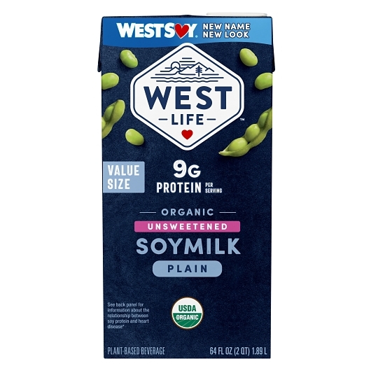 WEST LIFE™ Soy Milk 64 OZ Organic Unsweetened 8/Case | Imperial Dade