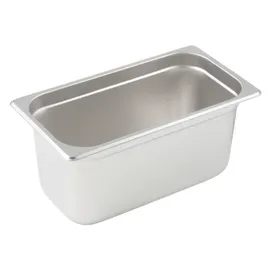 Food Pan 1/3 Size 12.875X7X6 IN Rectangle 18/8 Stainless Steel 6