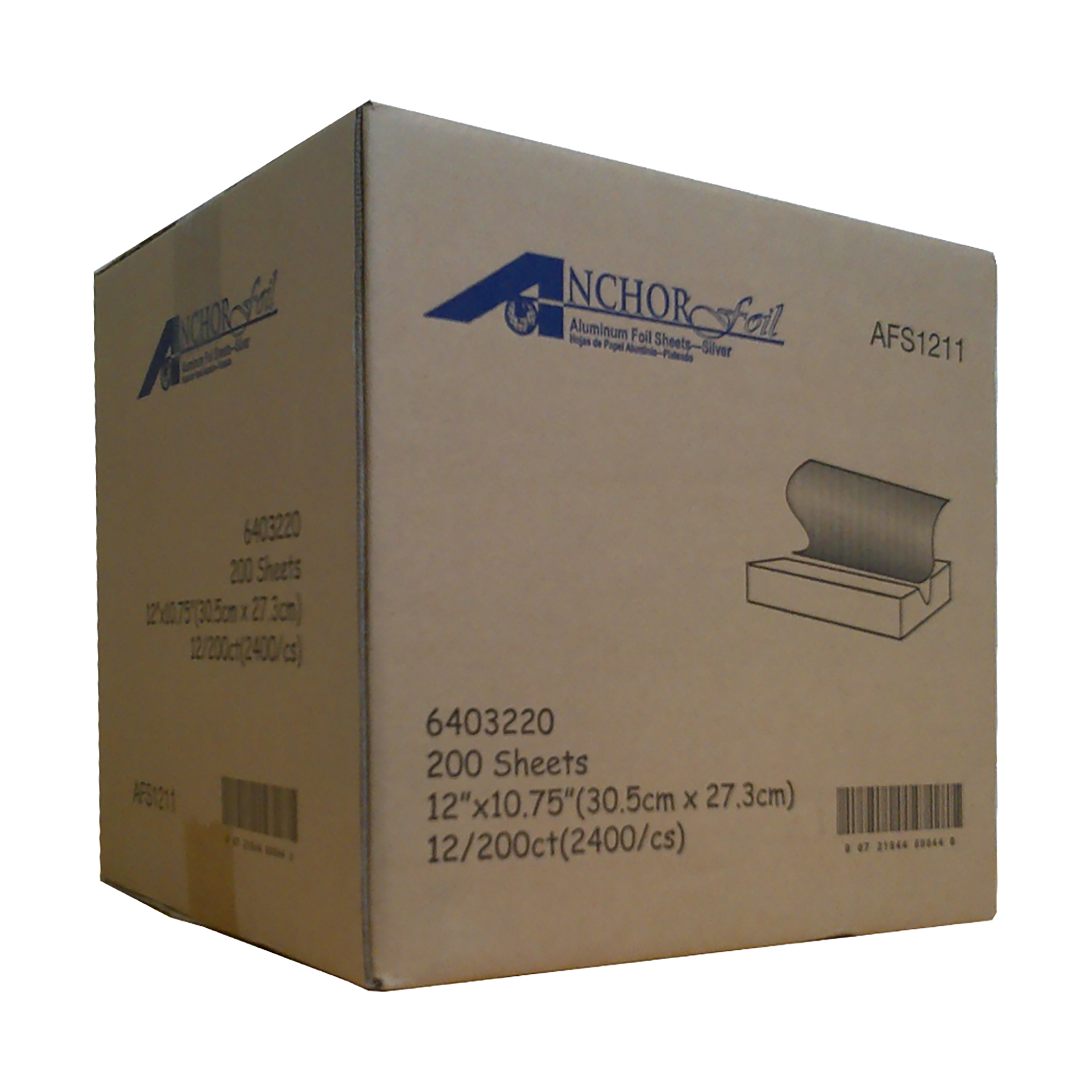 Foil Sheets 12X10.75 IN Aluminum Pop-Up 200 Sheets/Pack 12 Box