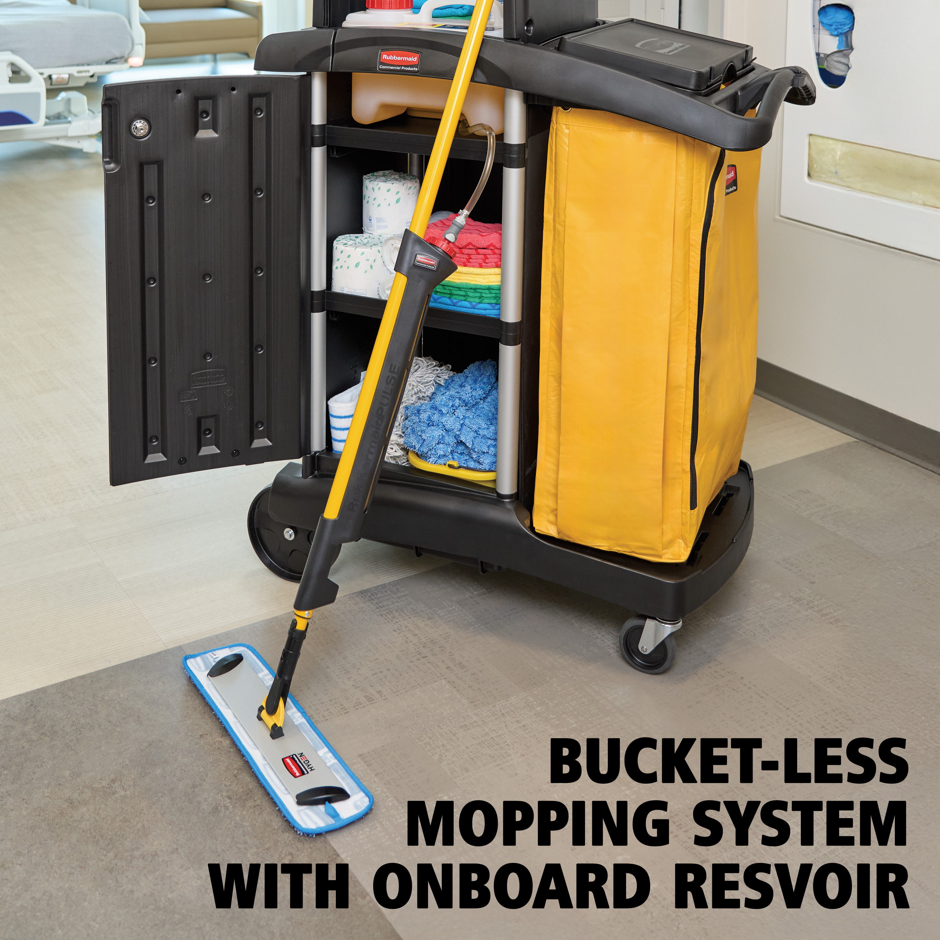 Hygen™ PULSE™ Bucketless Wet Mop Kit Includes: (1) Handle With