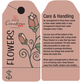 Floral Creations Label 2.313X4.875 IN Rectangle Waterproof
