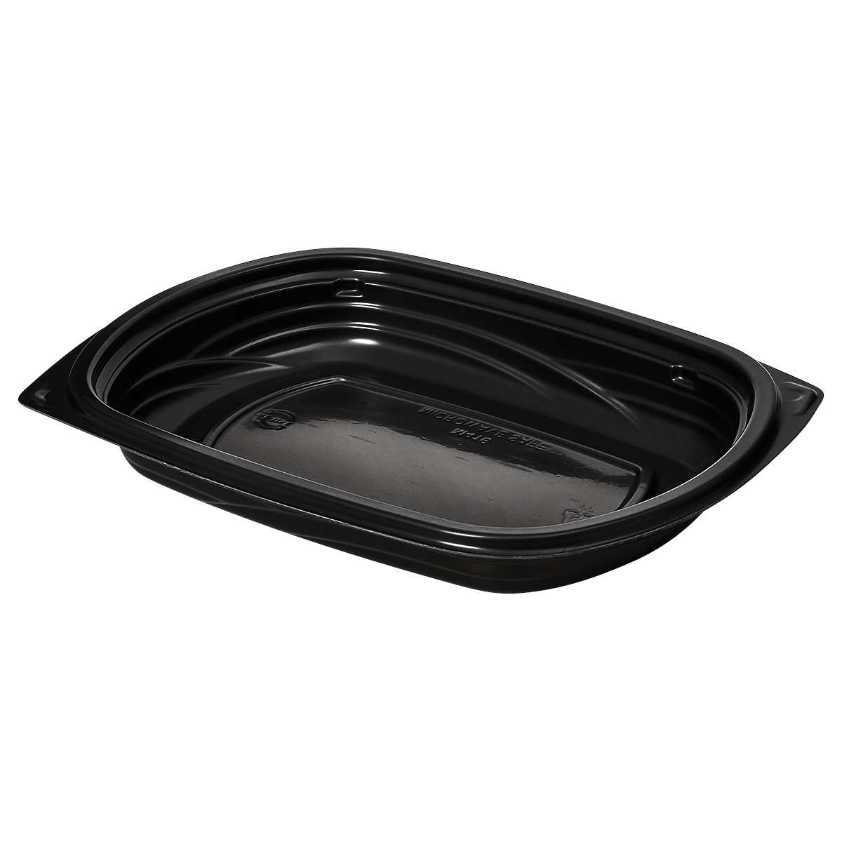 Victoria Bay Food Container 16 OZ MFPP Black Oblong Microwave Safe