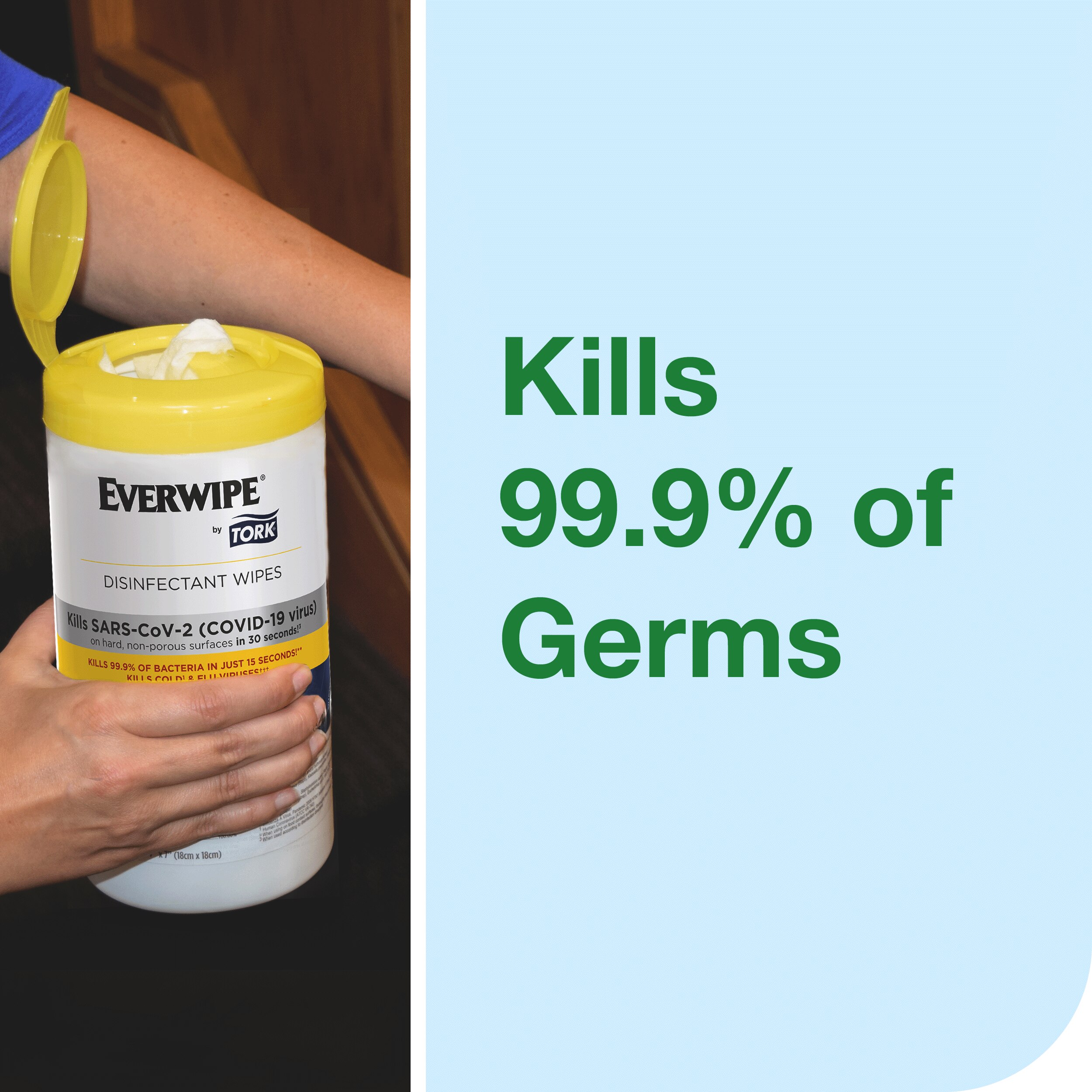 Everwipe® Sanitizing Wipes 7X7 IN 43.75 FT White Disinfectants