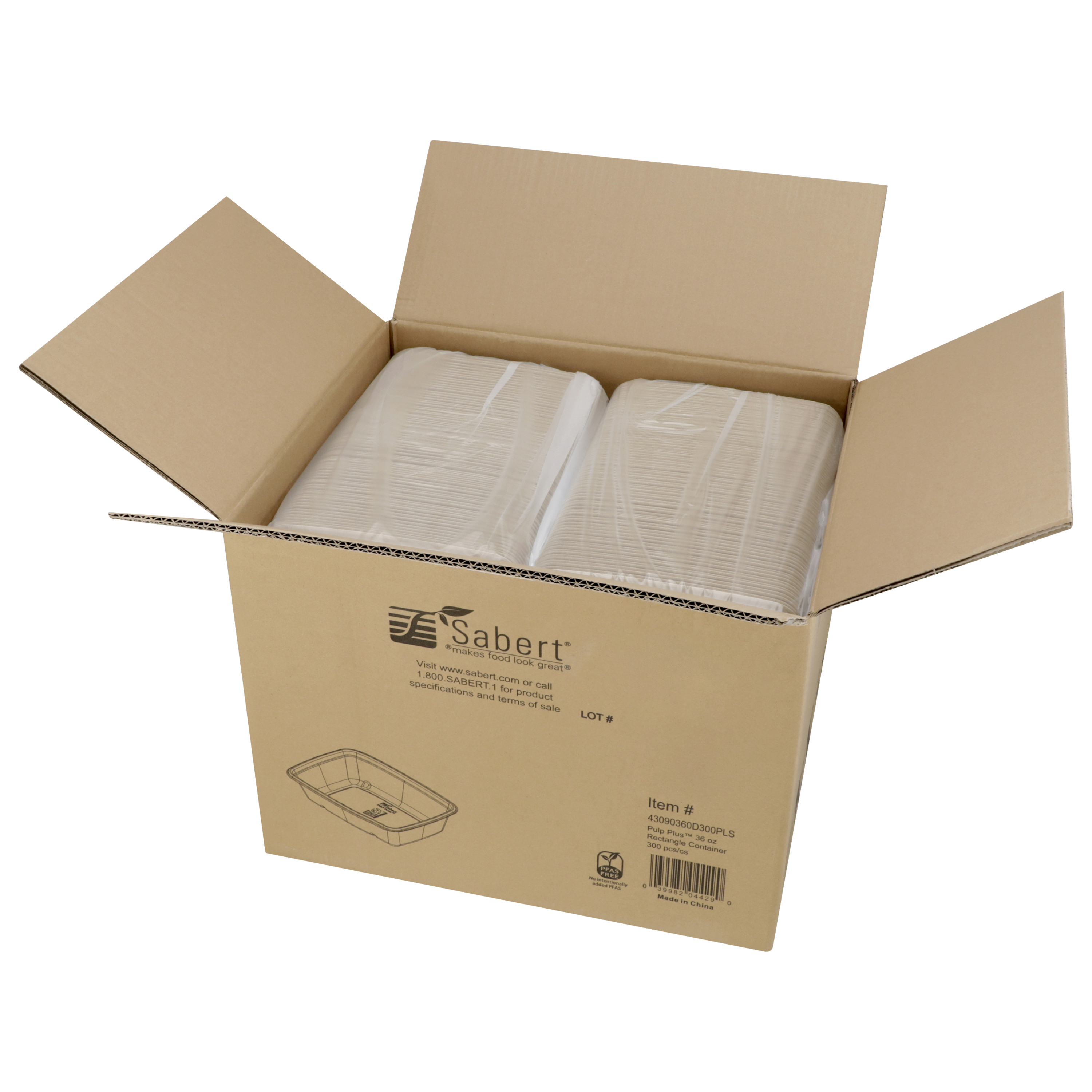 Take-Out Container Base 36 OZ 6X9X2.25 IN Pulp Fiber Kraft