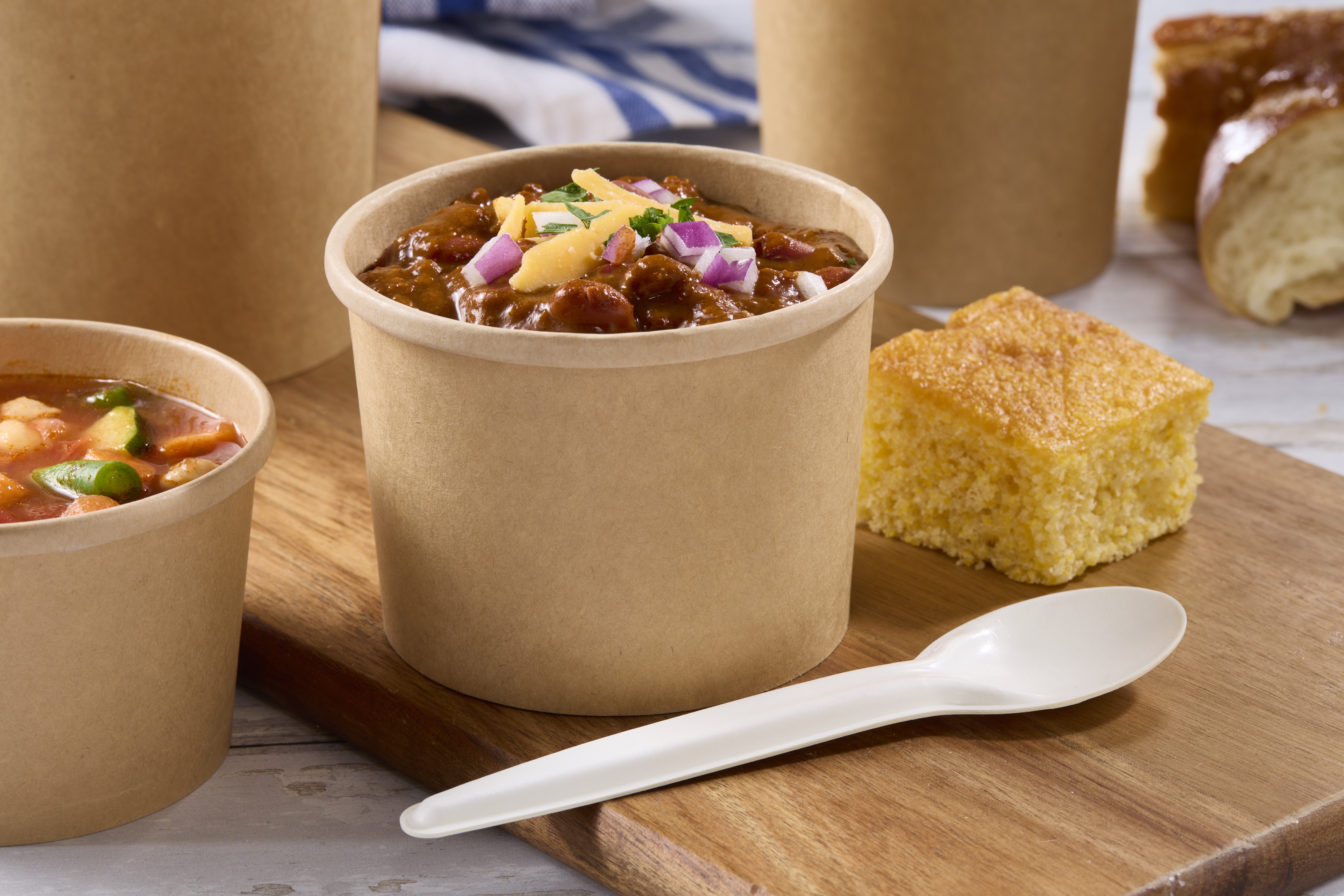 Soup Food Container 12 OZ Paper Kraft 500/Case | Imperial Dade
