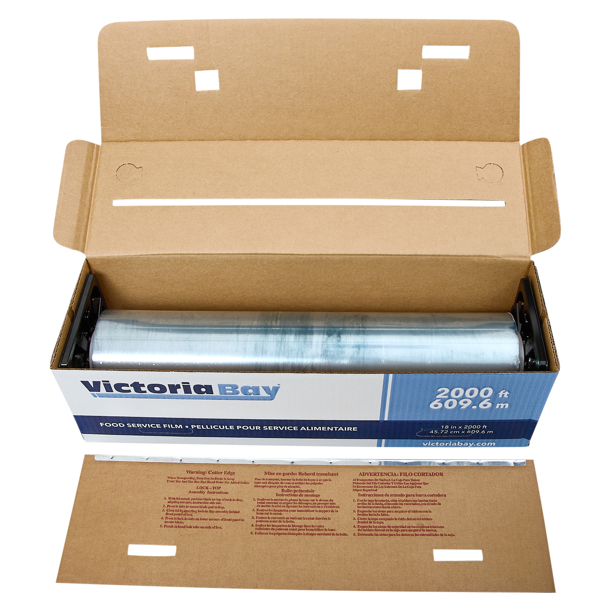 Victoria Bay Cling Film Roll 18IN X2000FT PVC 35 Gauge Clear 1