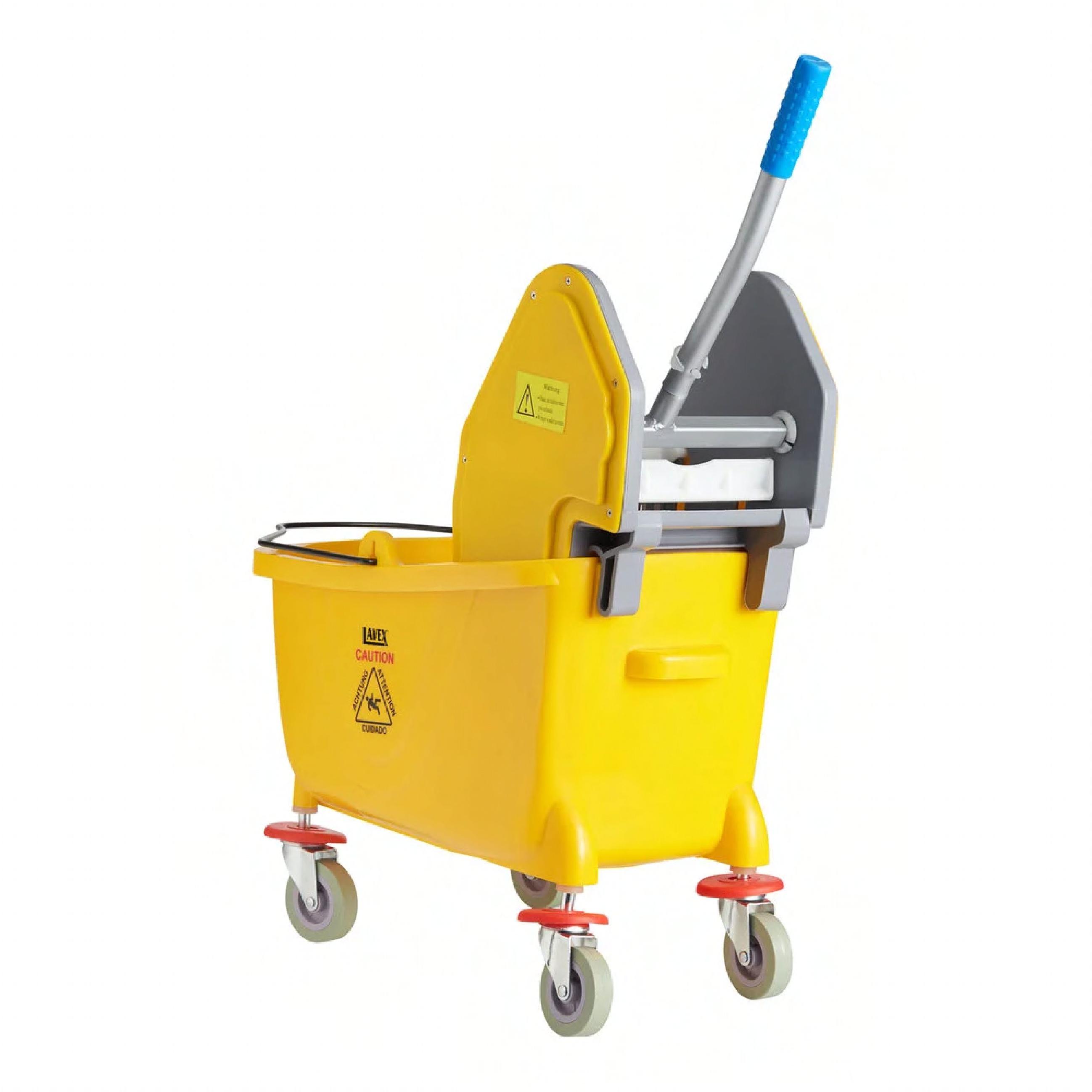 Lavex™ Mop Bucket & Wringer 23X14.75X15 IN 35 QT Plastic Yellow