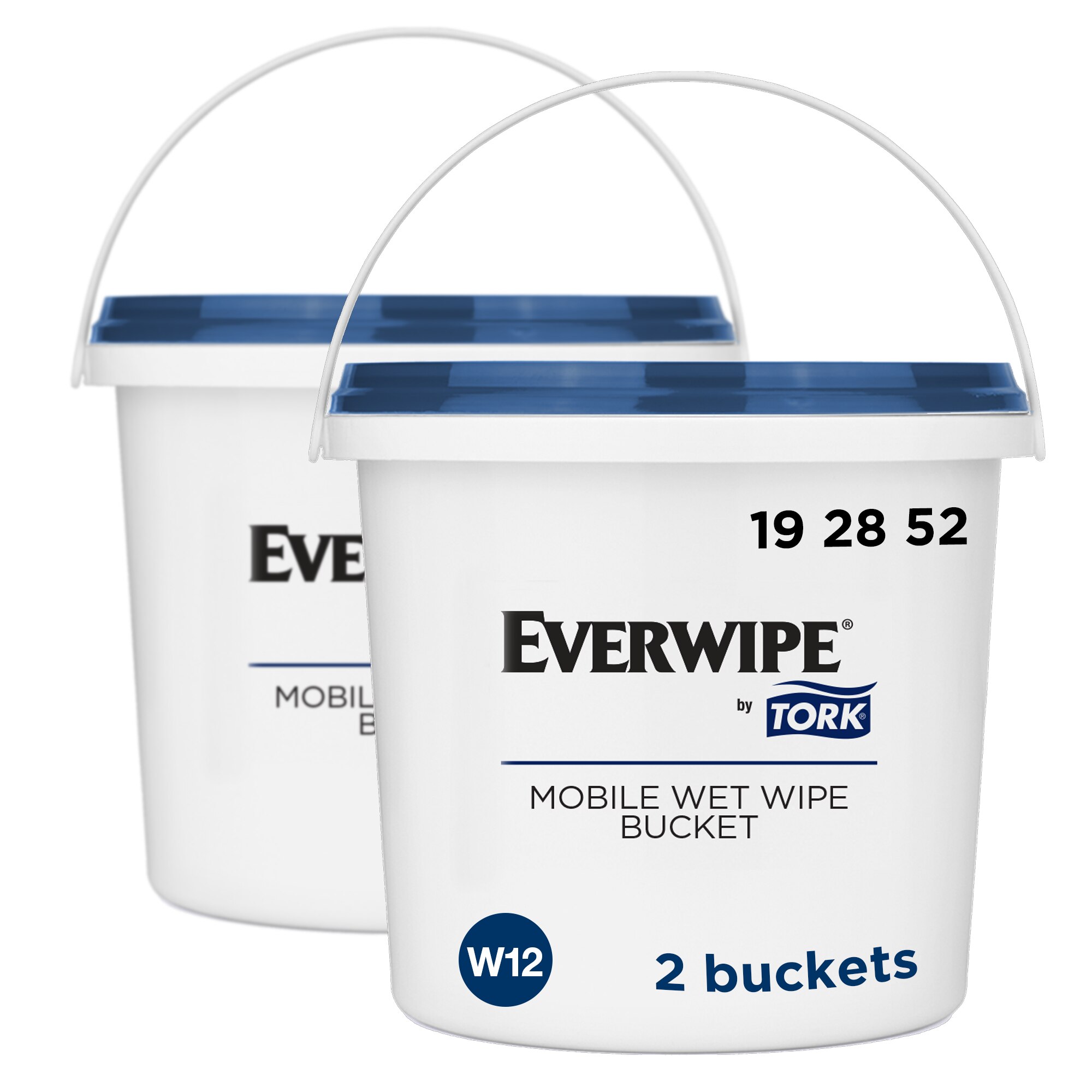Tork W12 Wipe Dispenser Plastic White Bucket With Resealable Lid 2