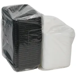 Take-Out Container Base & Lid Combo With Dome Lid 28 OZ PP Black