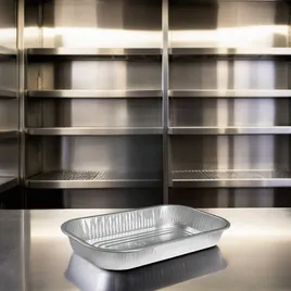 Take-Out Container Base Large (LG) 15X7X2 IN Aluminum Silver