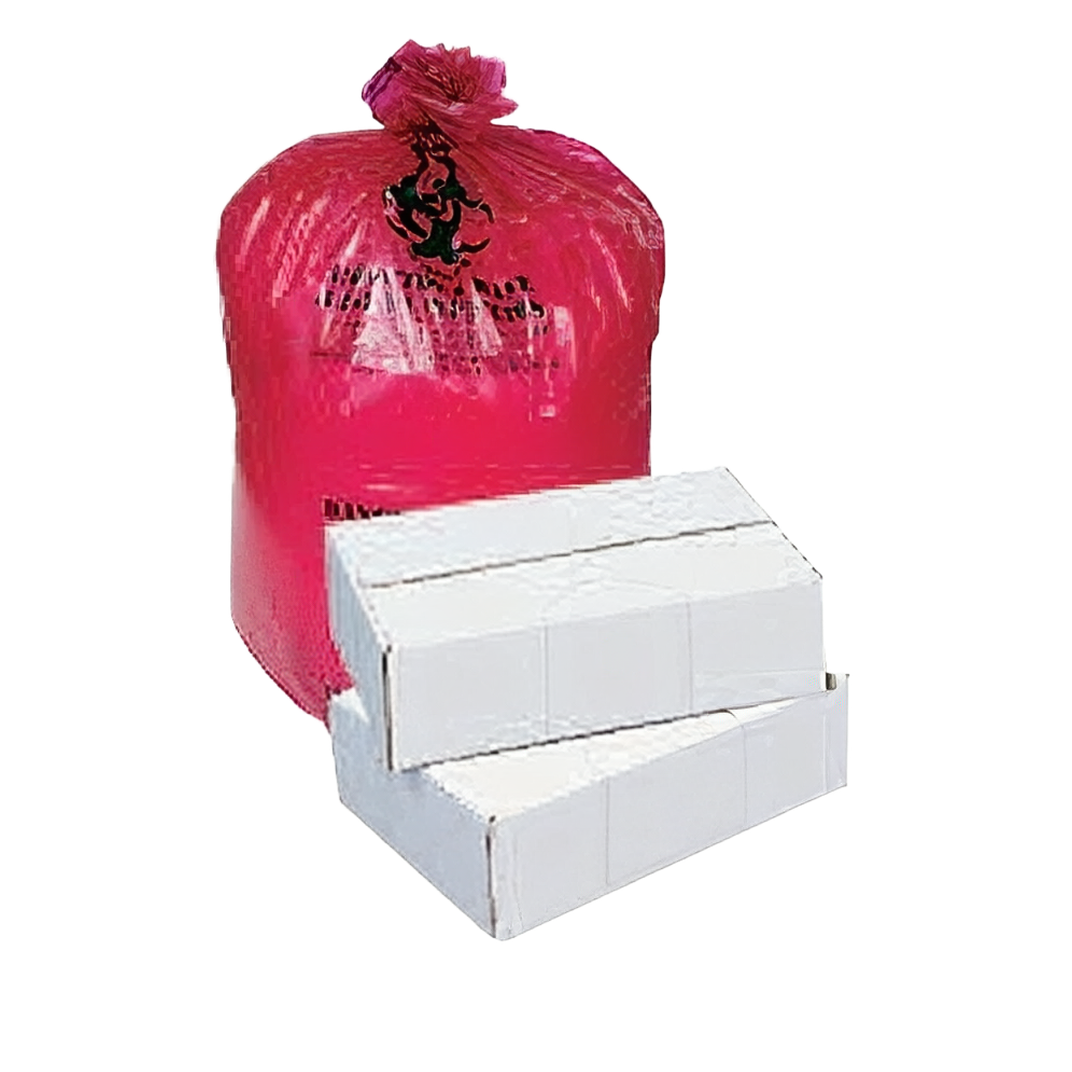 Biohazard Bag 30X36 IN Red Plastic 1.25MIL 100/Case | Imperial Dade