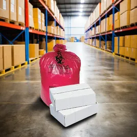 Biohazard Bag 30X36 IN Red Plastic 1.25MIL 100/Case | Imperial Brady