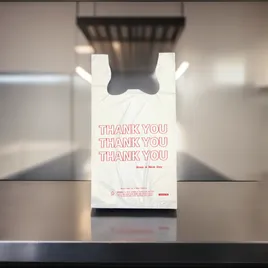 Hilex® Bag 1/6 HDPE 13MIC Thank You T-Sack 1000/Case | Imperial Dade