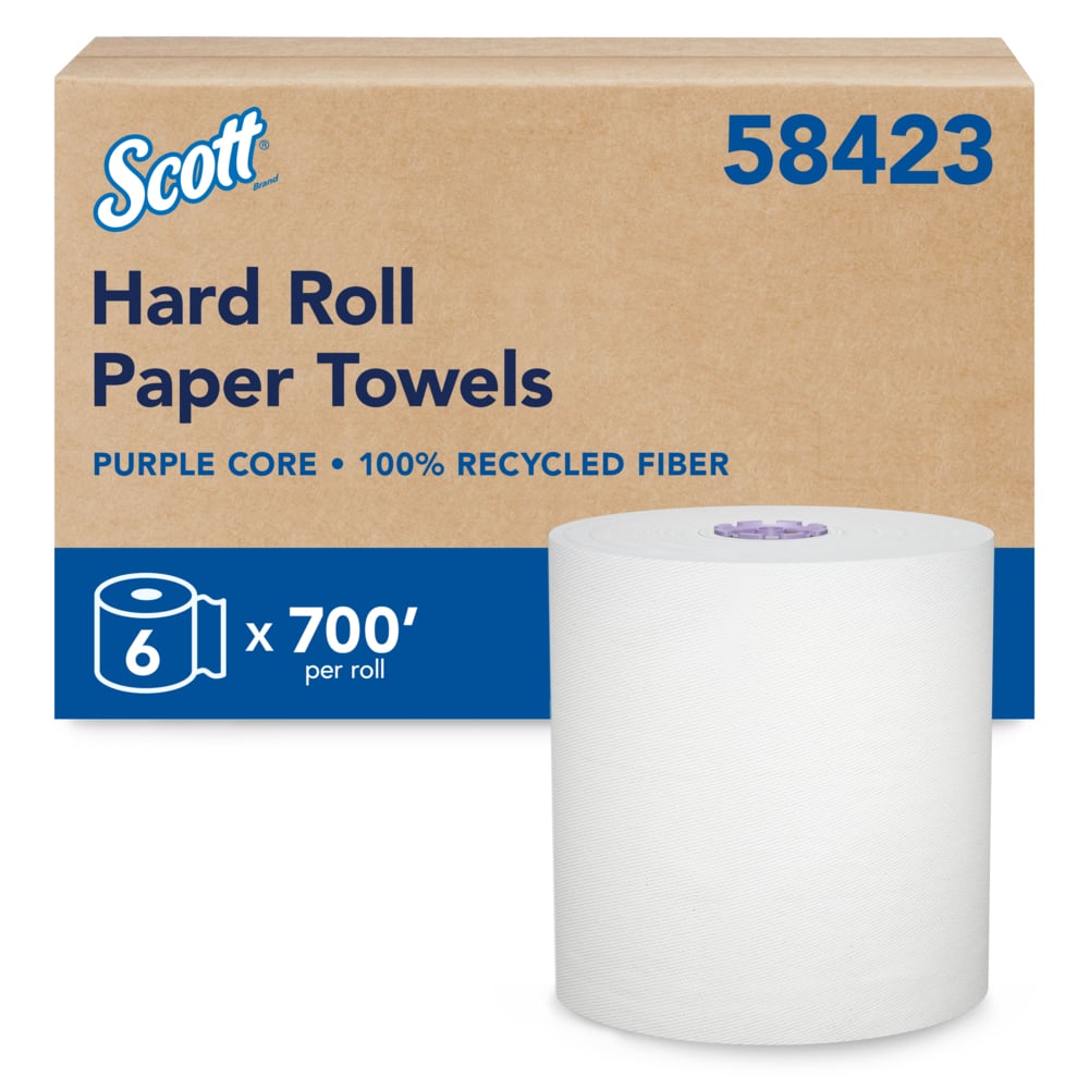 Scott® Roll Paper Towel 8IN X700FT White Hard Roll Proprietary 6