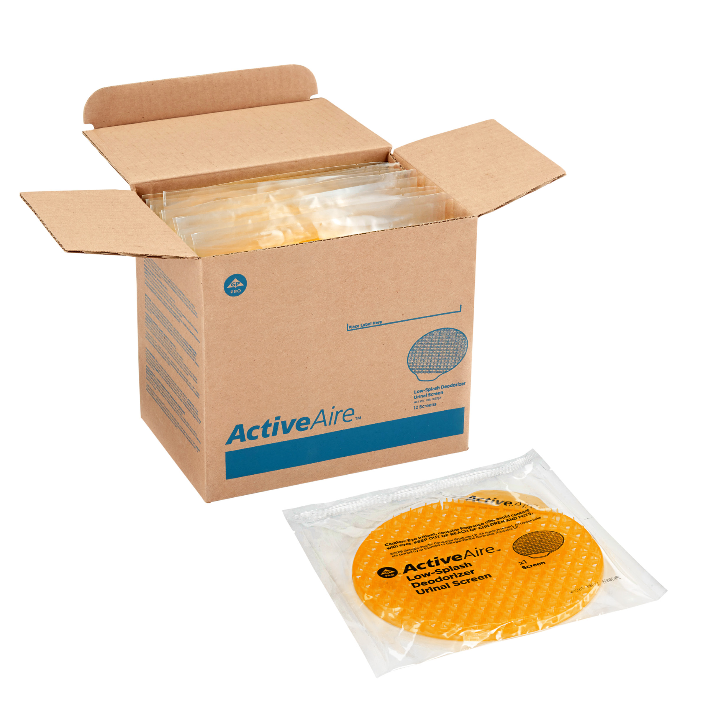 ActiveAire® Urinal Screen Sunscape Mango Orange Plastic Low Splash 