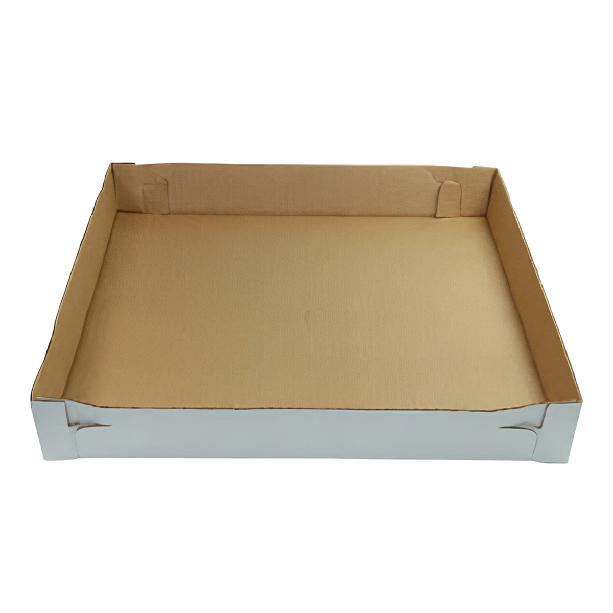 Cake Box 18X18X7 IN Corrugated Paperboard White Square 2-Piece 25