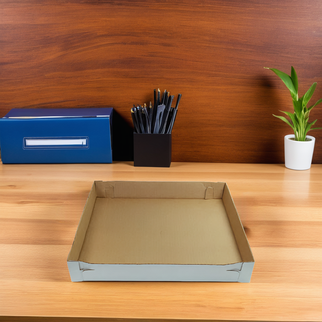 Cake Box 18X18X7 IN Corrugated Paperboard White Square 2-Piece 25