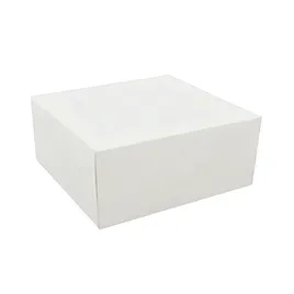 Easy Lock Cake Box 12X12X5.5 IN SUS Paperboard CRB White Square