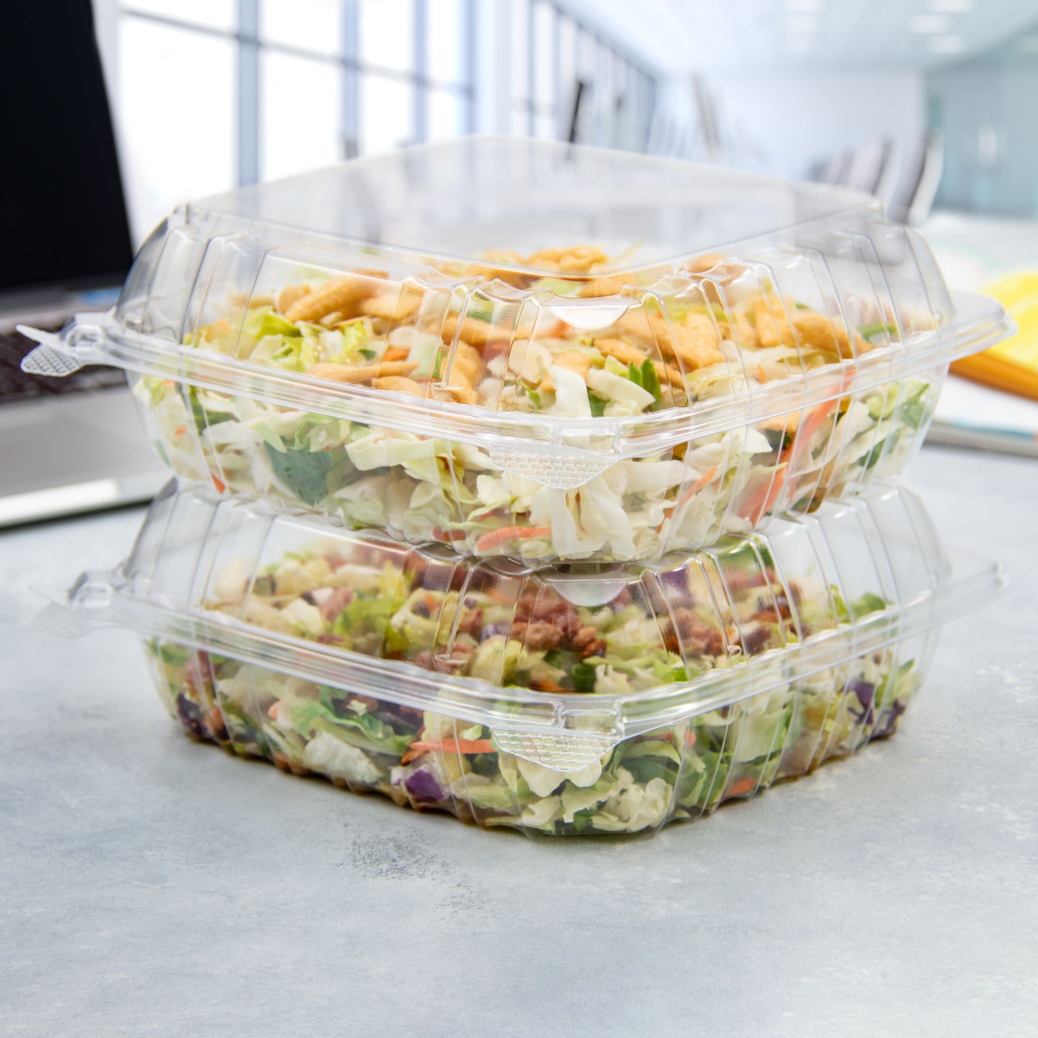 clear　2個セット Dart® ClearSeal® Take-Out Container Hinged Medium (MED) 8.325X8