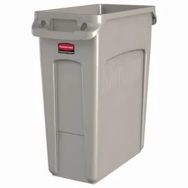 Slim Jim® 1-Stream Trash Can 22X11X25 IN 16 GAL 64 QT Beige