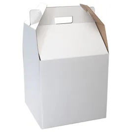 Cake Box 12.5X12.25X20 IN Paperboard White Kraft Square With