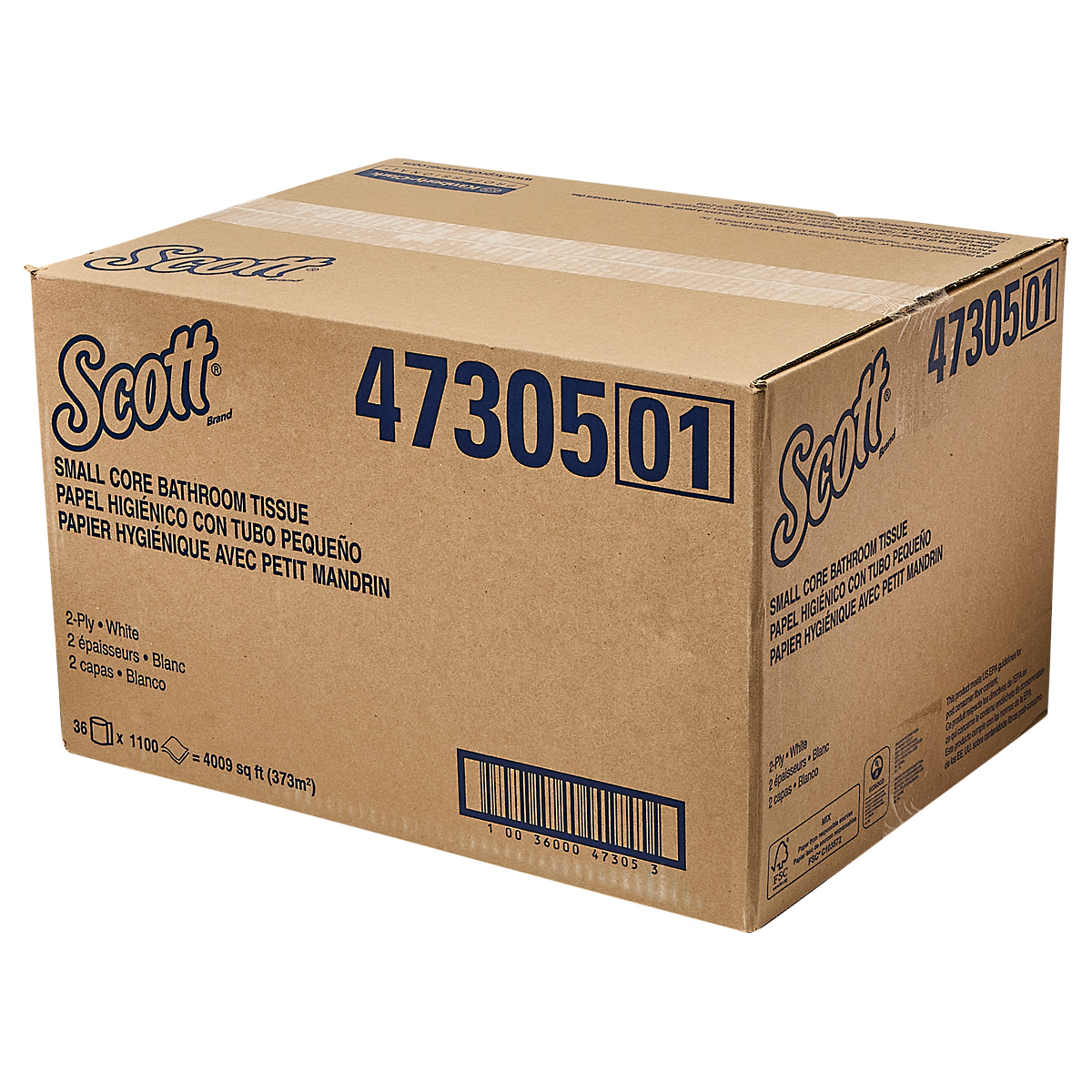 Scott® Professional Toilet Paper & Tissue Roll 4X3.7 IN 2PLY White
