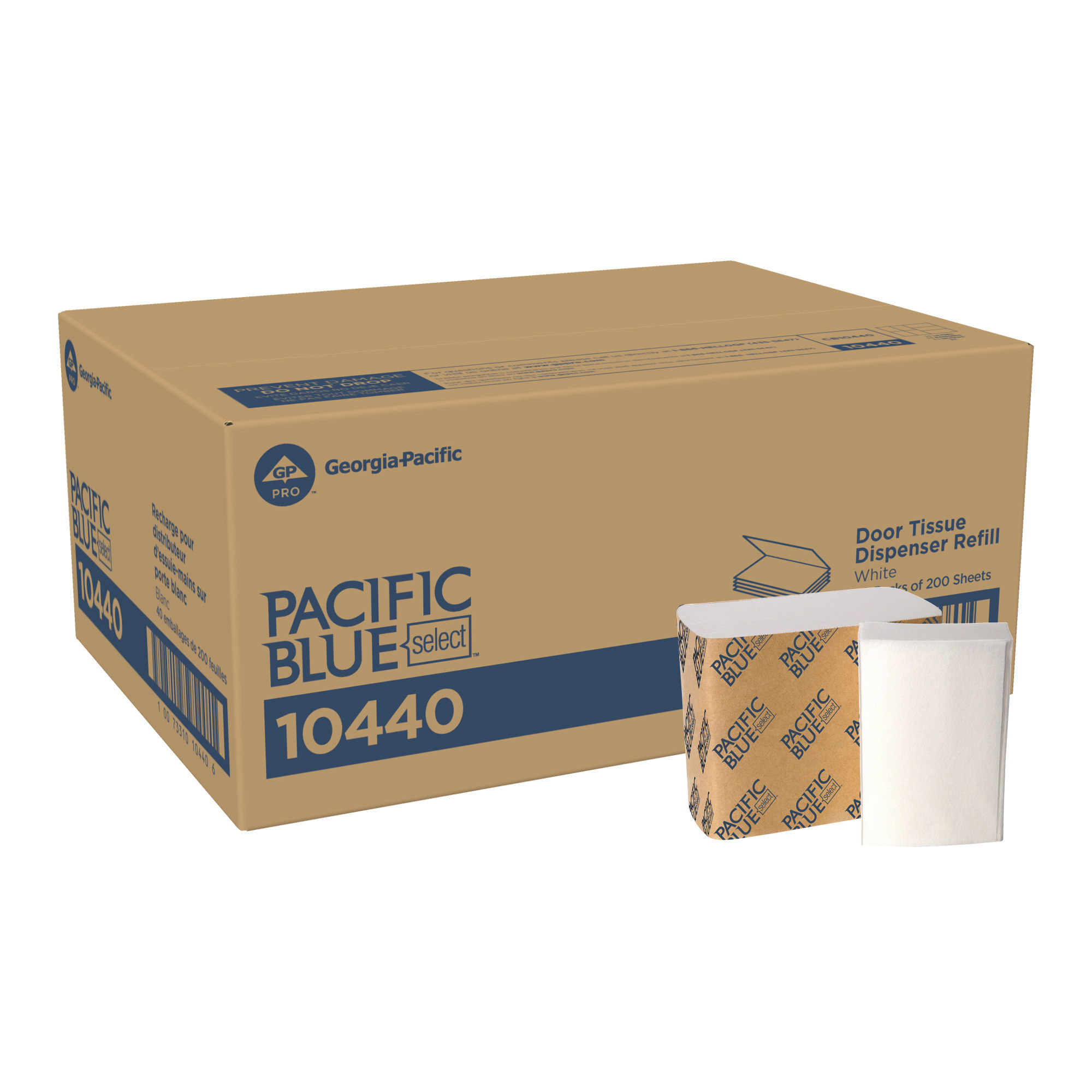 Safe-T-Gard® Door Tissue 10X4 IN 2PLY White 1/4 Fold Refill 200