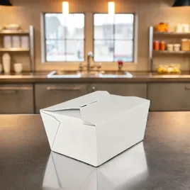 Victoria Bay #3 Take-Out Box Fold-Top 66 OZ Paper White 200/Case