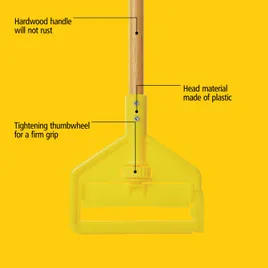 Invader® Mop Handle Large (LG) 60 IN Natural Yellow Wood 1/Each