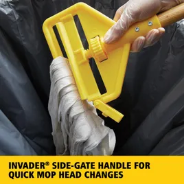 Invader® Mop Handle Large (LG) 60 IN Natural Yellow Wood 1/Each