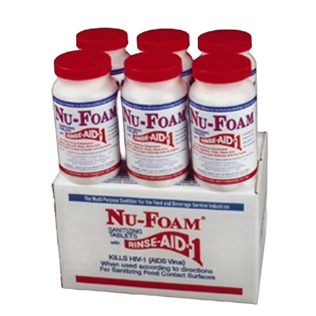Nu-Foam® Sanitizer Tablet Rinse Aid 6 Count/Pack 100 Packs/Case