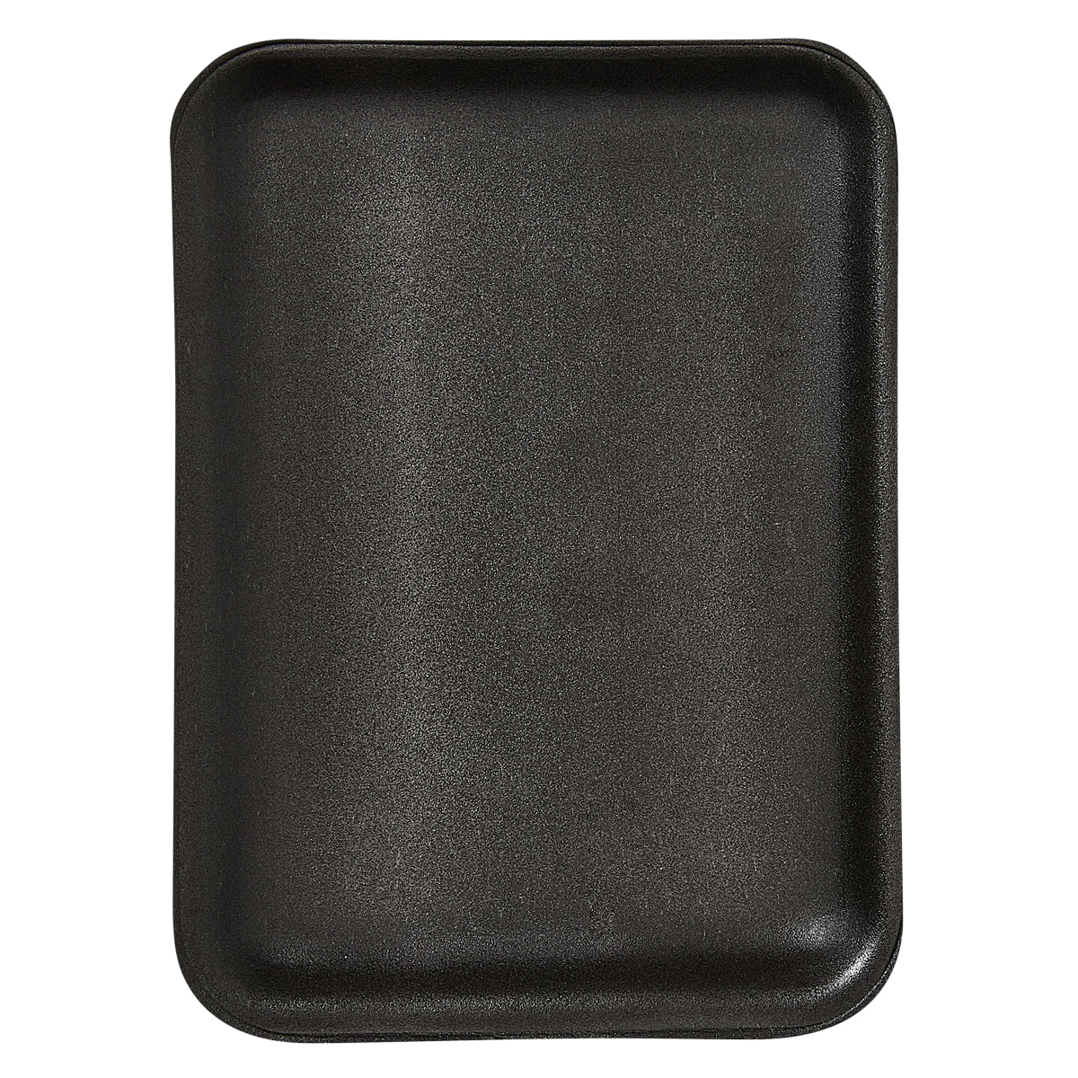 20S Meat Tray 6.31X8.63X0.63 IN Polystyrene Foam Black Rectangle