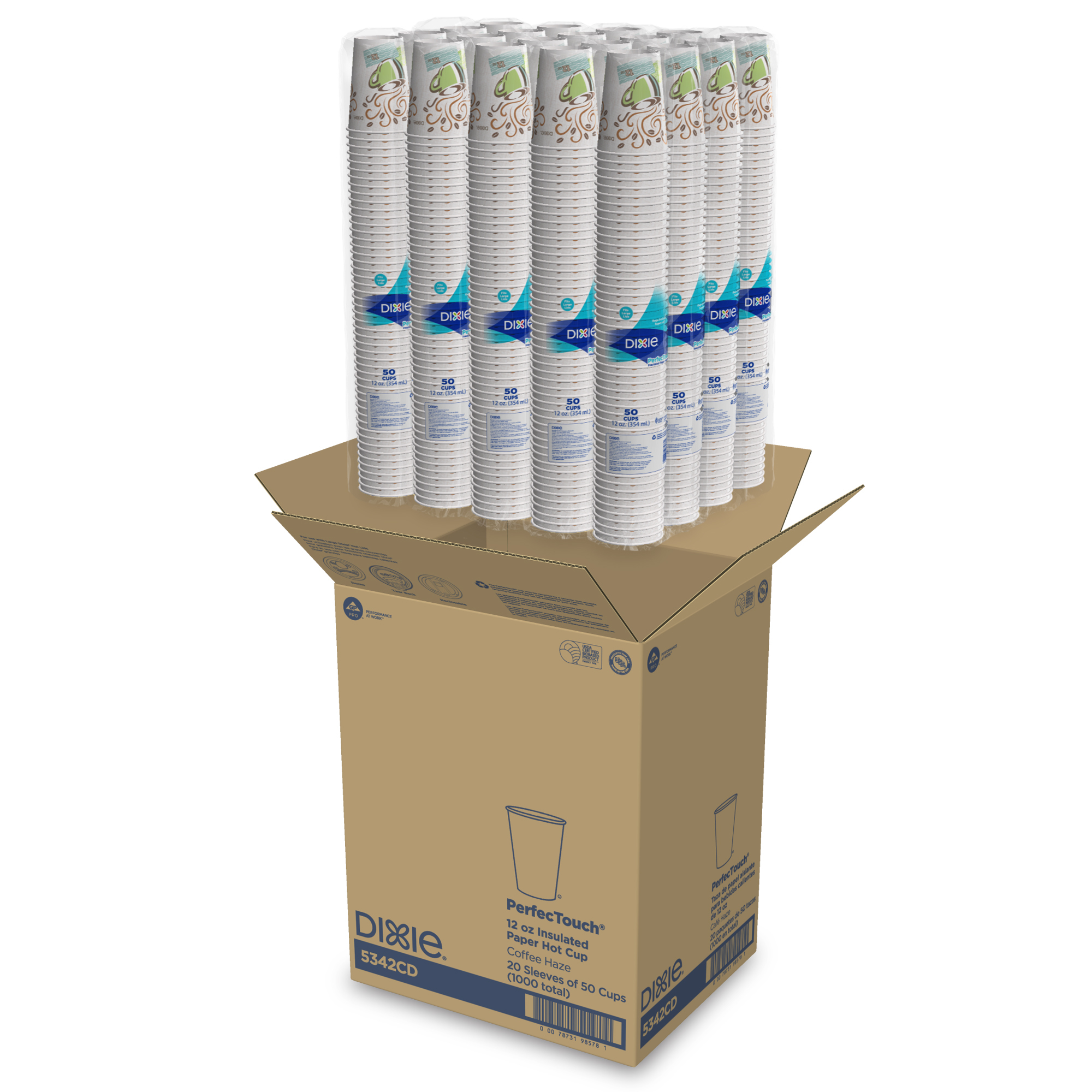 Dixie® Perfect Touch Hot Cup Insulated 12 OZ Double Wall Poly