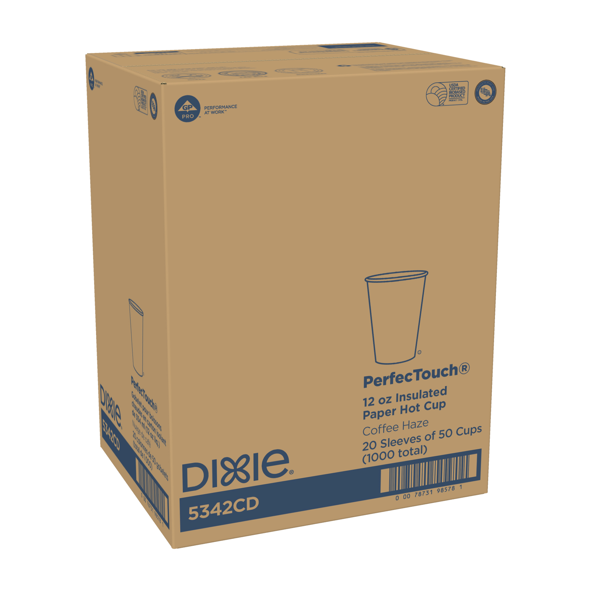 Dixie® Perfect Touch Hot Cup Insulated 12 OZ Double Wall Poly