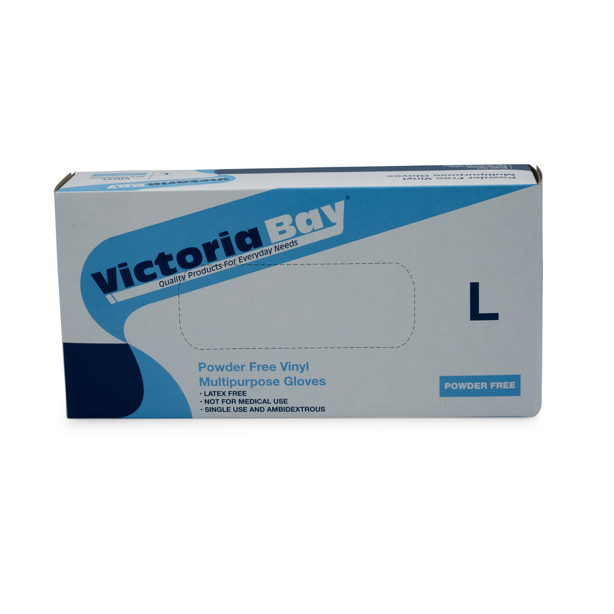 Victoria Bay Gloves Large (LG) Clear Vinyl Disposable Powder-Free