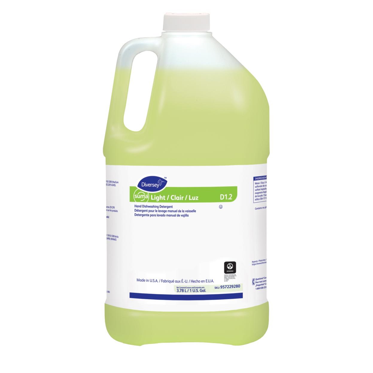 【suma】 Suma® Light Citrus Scent Manual Dish Detergent 1 GAL Liquid Kosher