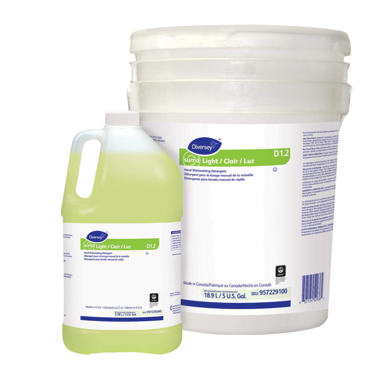 Suma® Light Citrus Scent Manual Dish Detergent 1 GAL Liquid Kosher