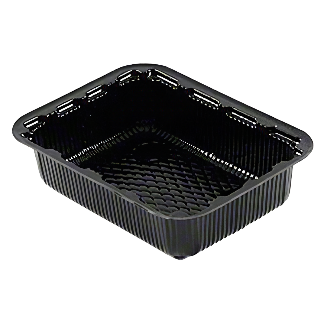 WNA Atrium Take-Out Container Base 6.59X4.97X1.5 IN OPS Black