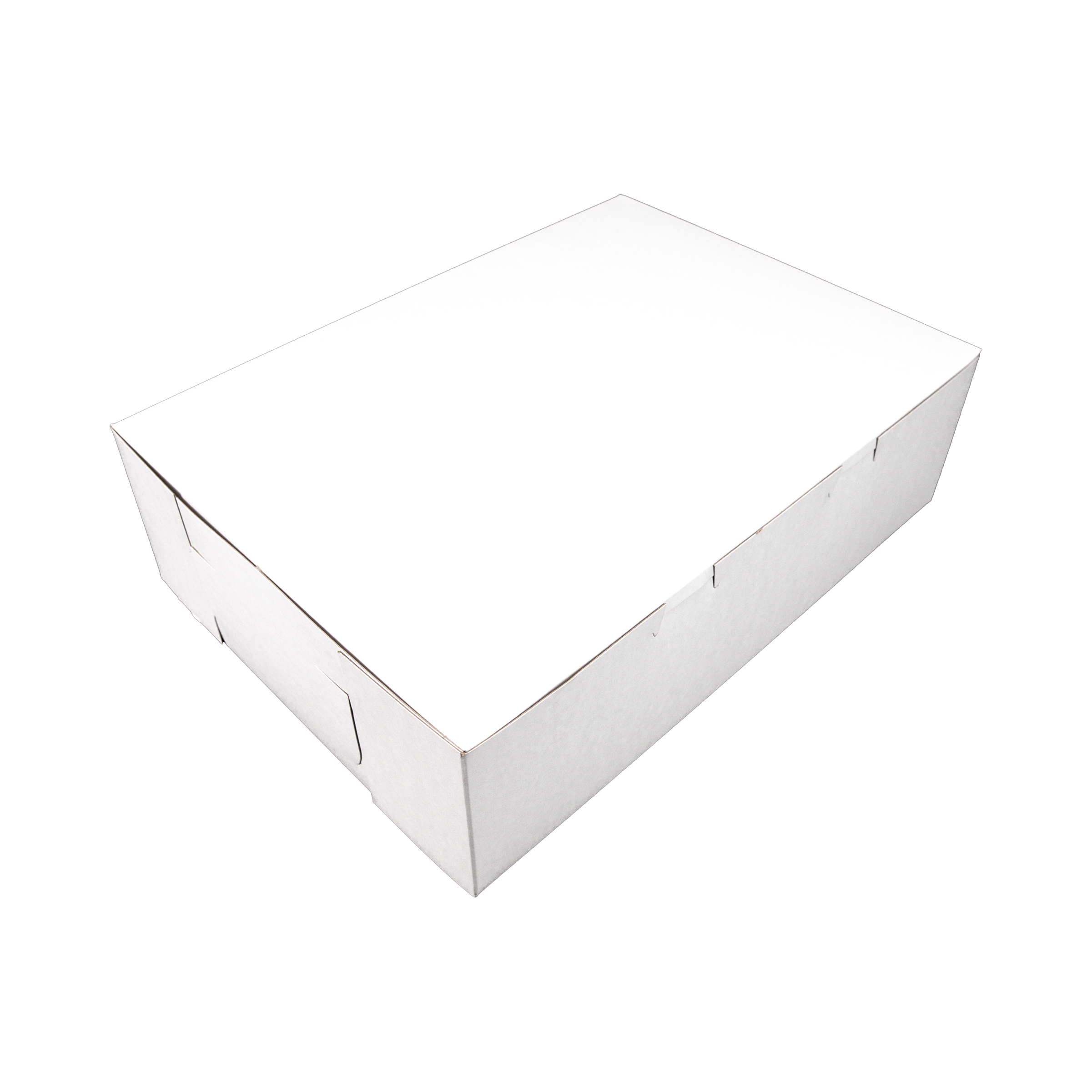 Cake Box 1/4 Size 14X10X4 IN Clay-Coated Kraft Board White Kraft
