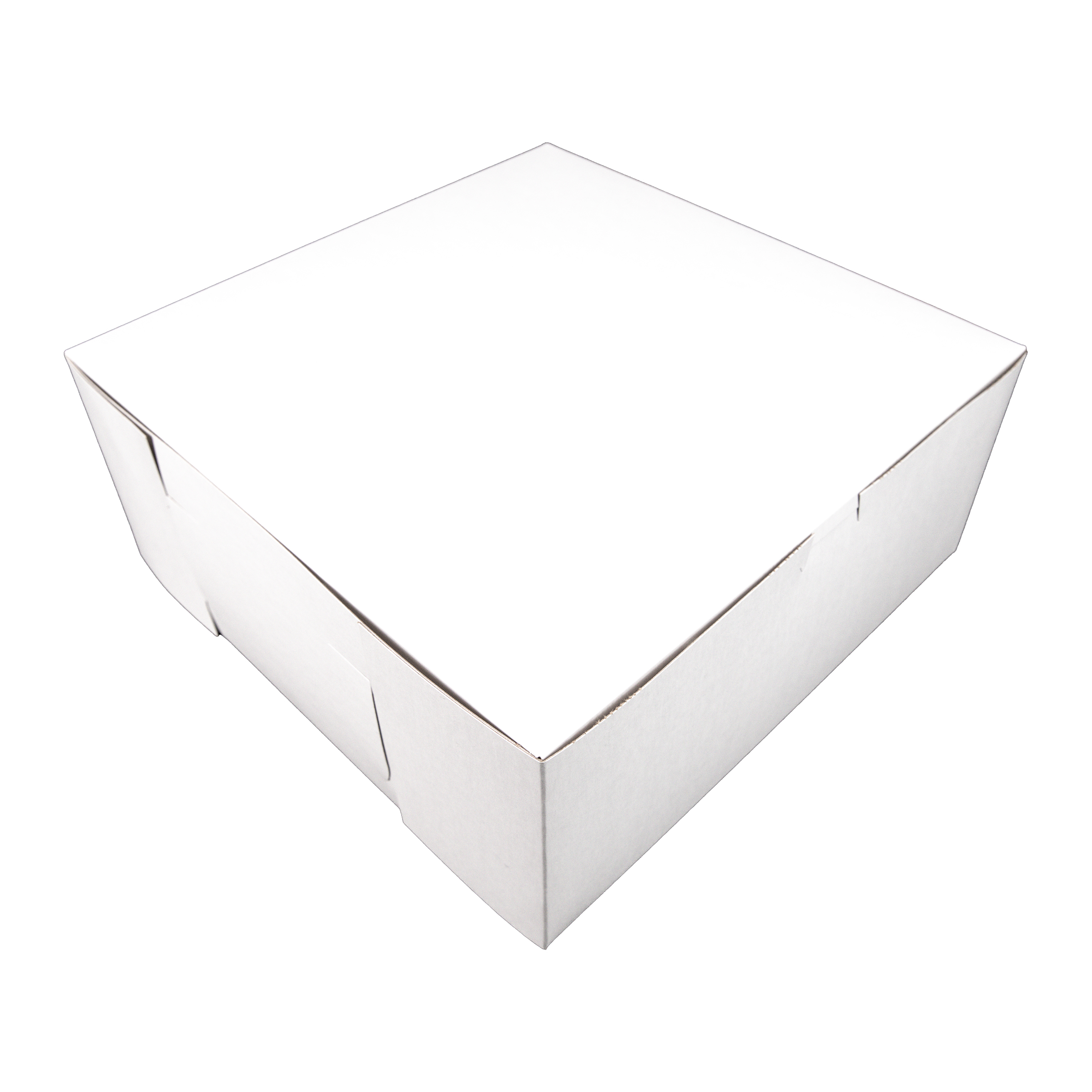 Bakery Box 12X12X5 IN Clay-Coated Kraft Board White Kraft Square