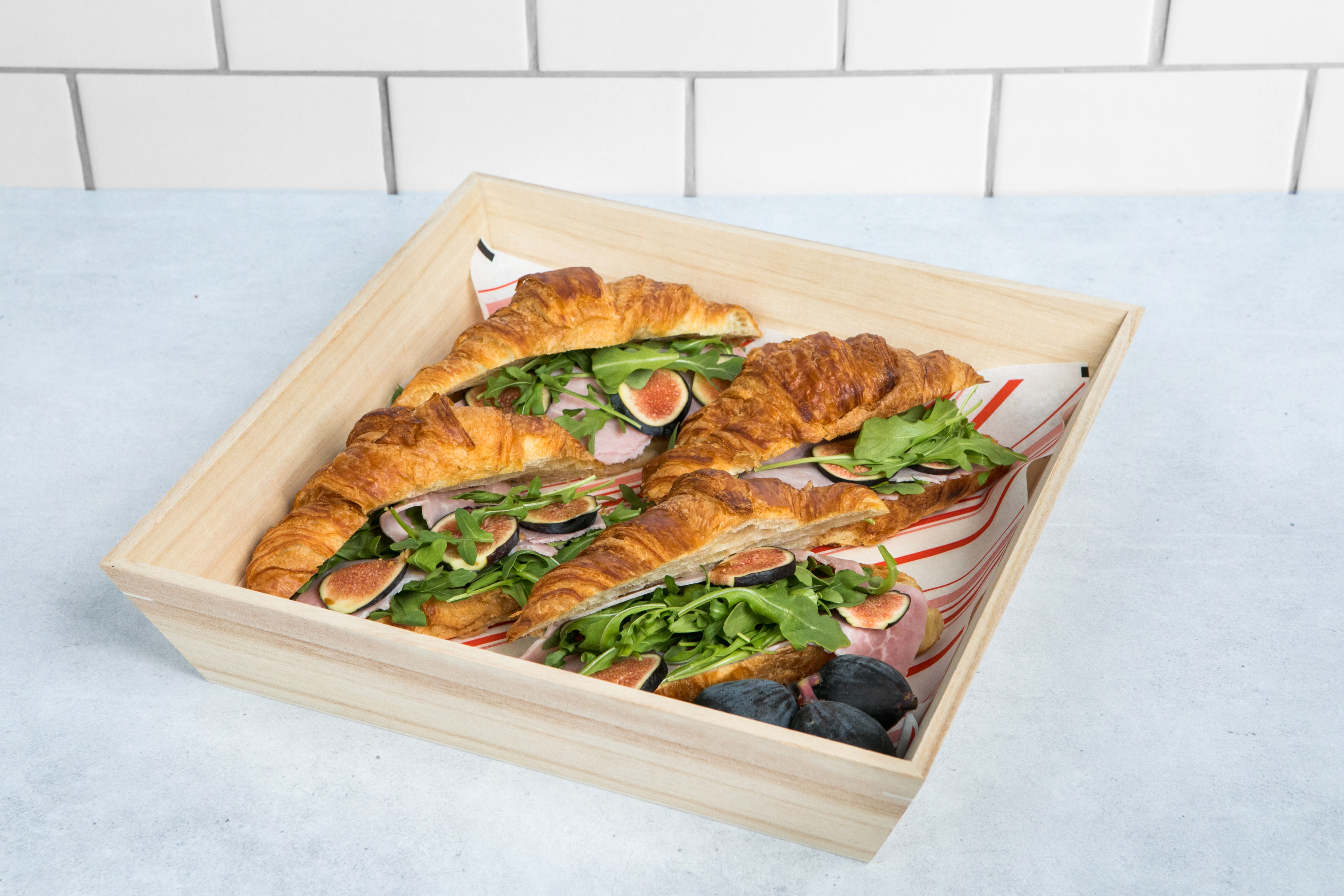 Serving Tray 14.75X14.75X3 IN Wood Square Microwave Safe Grease