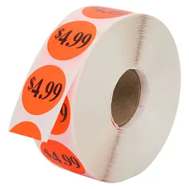 4.99 Label Bullseye Dayglo 1000/Roll | Imperial Dade