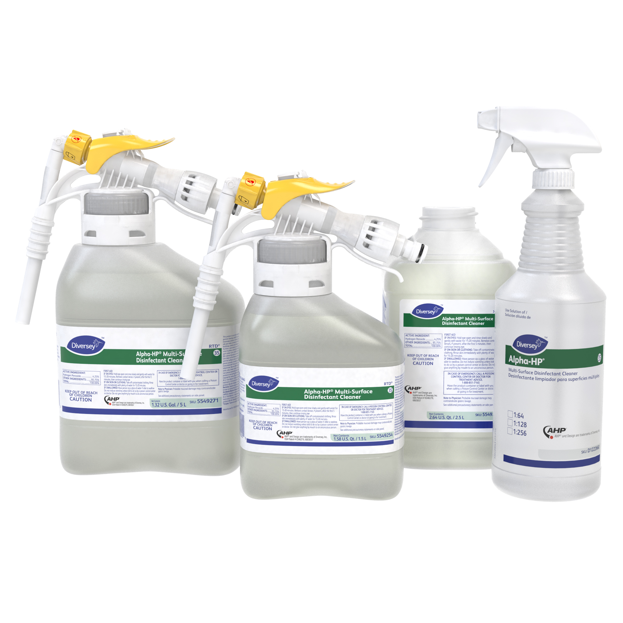 Alpha-HP® Spray Bottle & Trigger Sprayer 32 OZ Plastic White 12