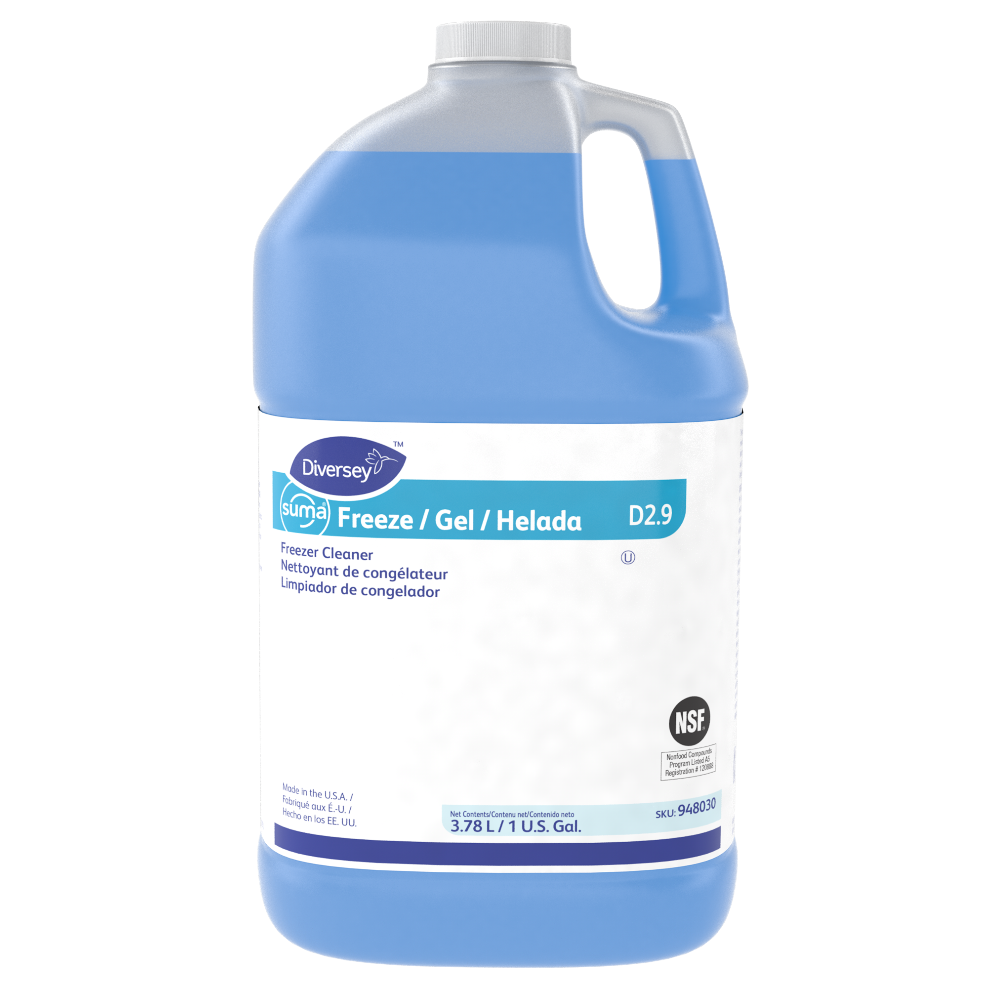 suma-fᵕ̈* 23 Suma® Fridge & Freezer Cleaner 1 GAL Liquid RTU Kosher 4/Case