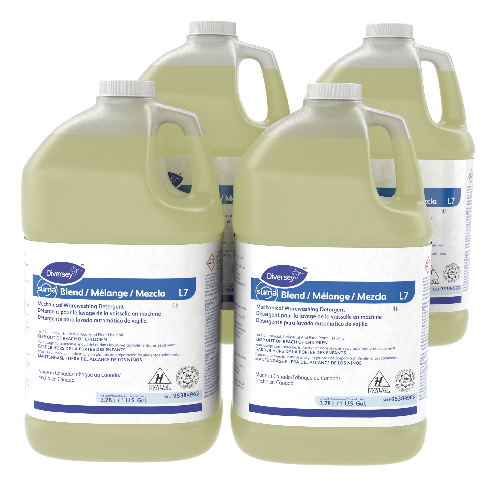 Suma® Warewashing Detergent 1 GAL Liquid Kosher 4/Case | Imperial Dade
