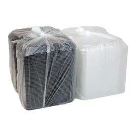Half Rib Take-Out Container Base & Lid Combo With Dome Lid 34.3 OZ