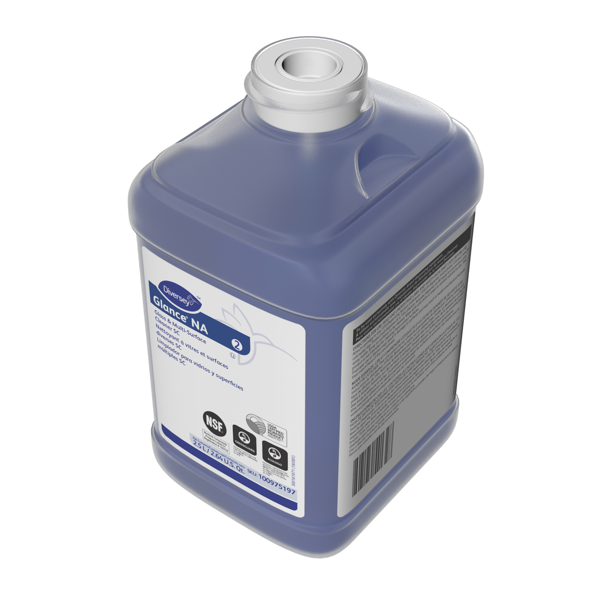 Glance® NA Odorless Window & Glass Cleaner 2.5 L Multi Surface