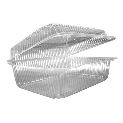 Clear Hinged Plastic Food Containers - 6x5.8x3 Inch, Take Out Salad/Dessert Boxes (Choose 25/50/100 Pack)