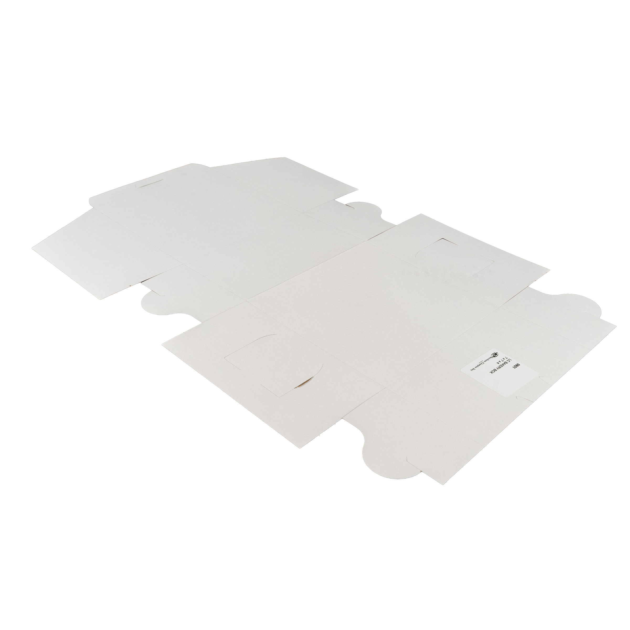 Bakery Box 7X7X4 IN Clay-Coated Kraft Board White Kraft Square